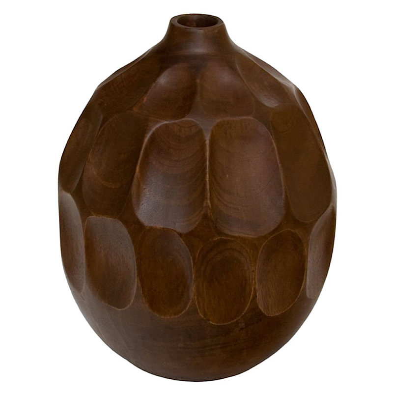 Ваза деревянная Brown Vase of Thailand 1 Коричневый в Омске | Loft Concept 