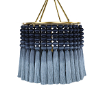 Люстра синяя плетеная с кисточками Boho Tassel Chandelier варинант исполнения - 1 | Loft Concept в Омске