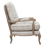 Кресло со спинкой из ротанга Ellie Rattan Armchair beige print flax варинант исполнения - 1 | Loft Concept в Омске