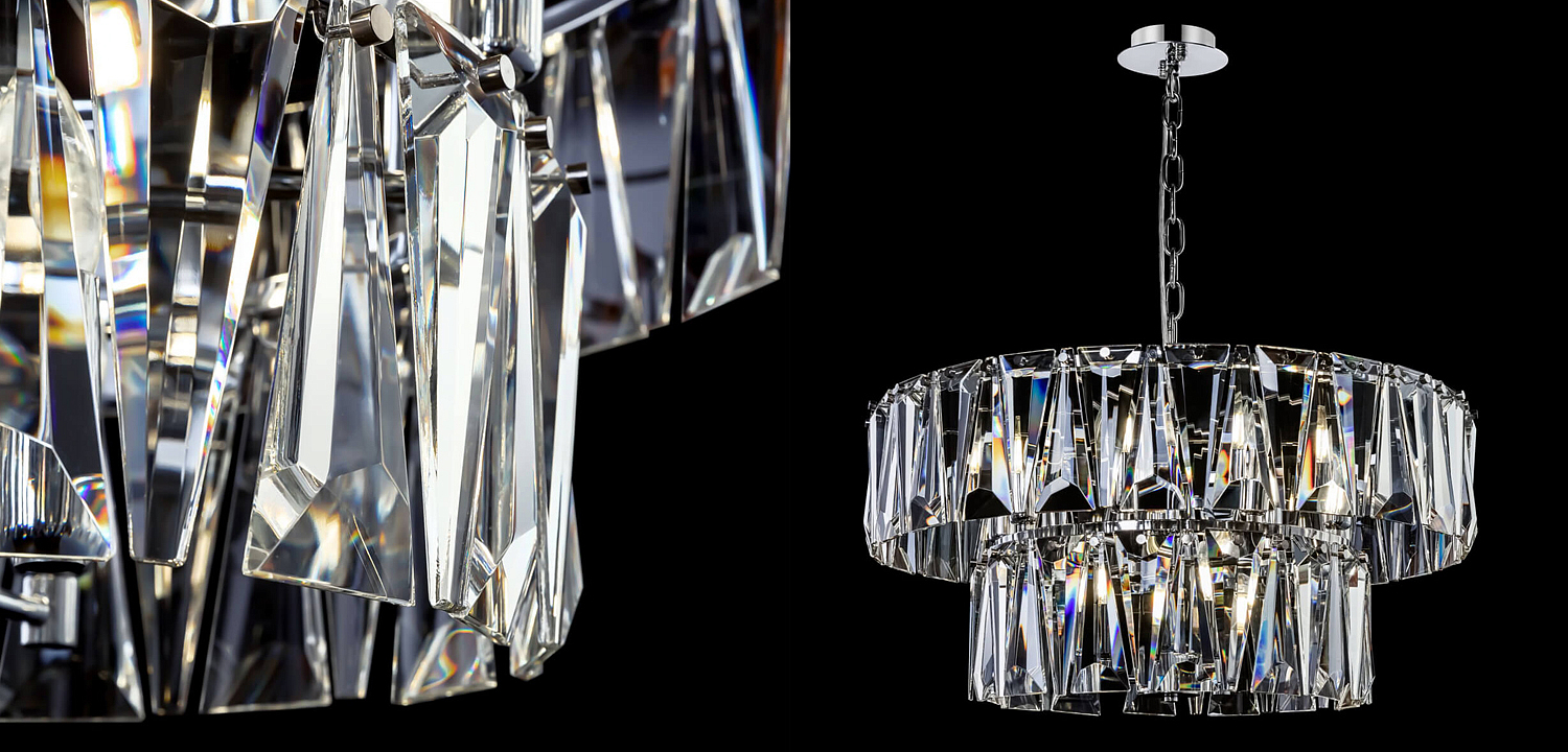 Люстра Ruby Crystal Chandelier Chrome 68 Люстра Ruby Crystal Chandelier Chrome 68 - Loft-Concept в Омске