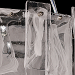 Люстра круглая с подвесными прямоугольными пластинами из стекла Glacier Panels варинант исполнения - 9 | Loft Concept в Омске