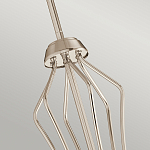 Люстра цвета никель с 6-ю рифлеными стеклянными плафонами и изогнутым каркасом Kichler варинант исполнения - 5 | Loft Concept в Омске