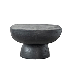 Столик кофейный черного цвета с овальной столешницей и круглым основанием Black Dalmen Table варинант исполнения - 6 | Loft Concept в Омске