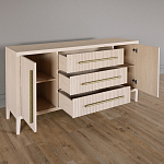 Буфет Primo с тремя ящиками и двумя фасадами Светлый дуб варинант исполнения - 3 | Loft Concept в Омске