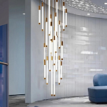 Люстра в современном стиле с 30-ю каскадными светодиодными лампами Golden LED Rain варинант исполнения - 2 | Loft Concept в Омске