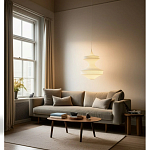 Подвесной вязаный белый светильник «Моника» варинант исполнения - 3 | Loft Concept в Омске