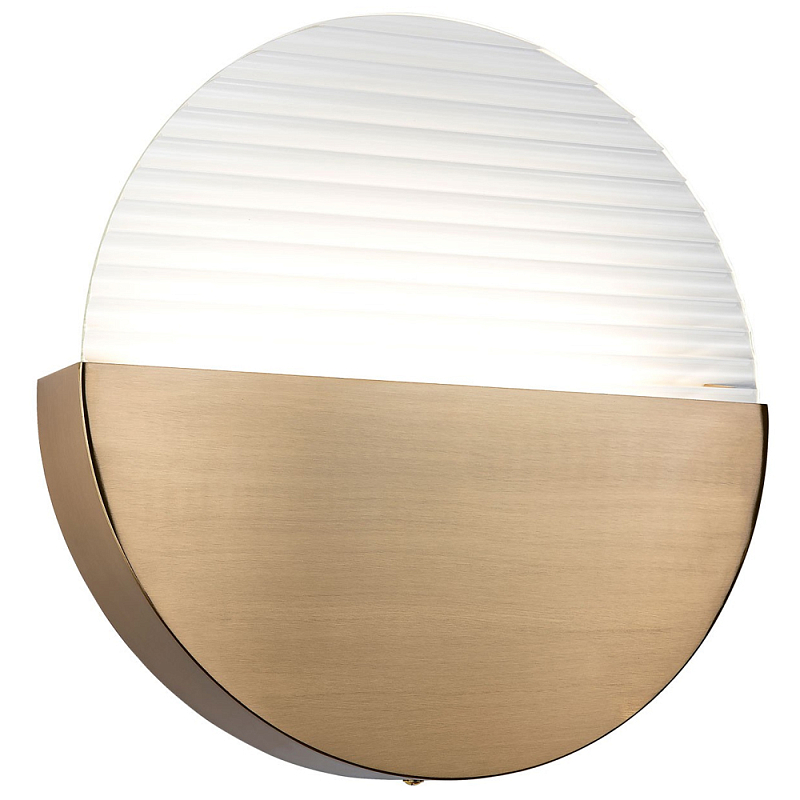 Бра в форме диска Leone Round Wall Lamp Brass Прозрачный Латунь Бра в форме диска Leone Round Wall Lamp Brass Прозрачный Латунь в Омске | Loft Concept