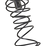 Подвесной светильник светодиодный из металла со спиральным декоративным элементом черный Metal Spiral варинант исполнения - 5 | Loft Concept в Омске