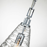 Подвесной светильник с прозрачным рельефным стеклянным плафоном в форме конуса Feiss варинант исполнения - 5 | Loft Concept в Омске