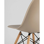 Пластиковый стул на ножках из массива бука Eames Beige варинант исполнения - 3 | Loft Concept в Омске