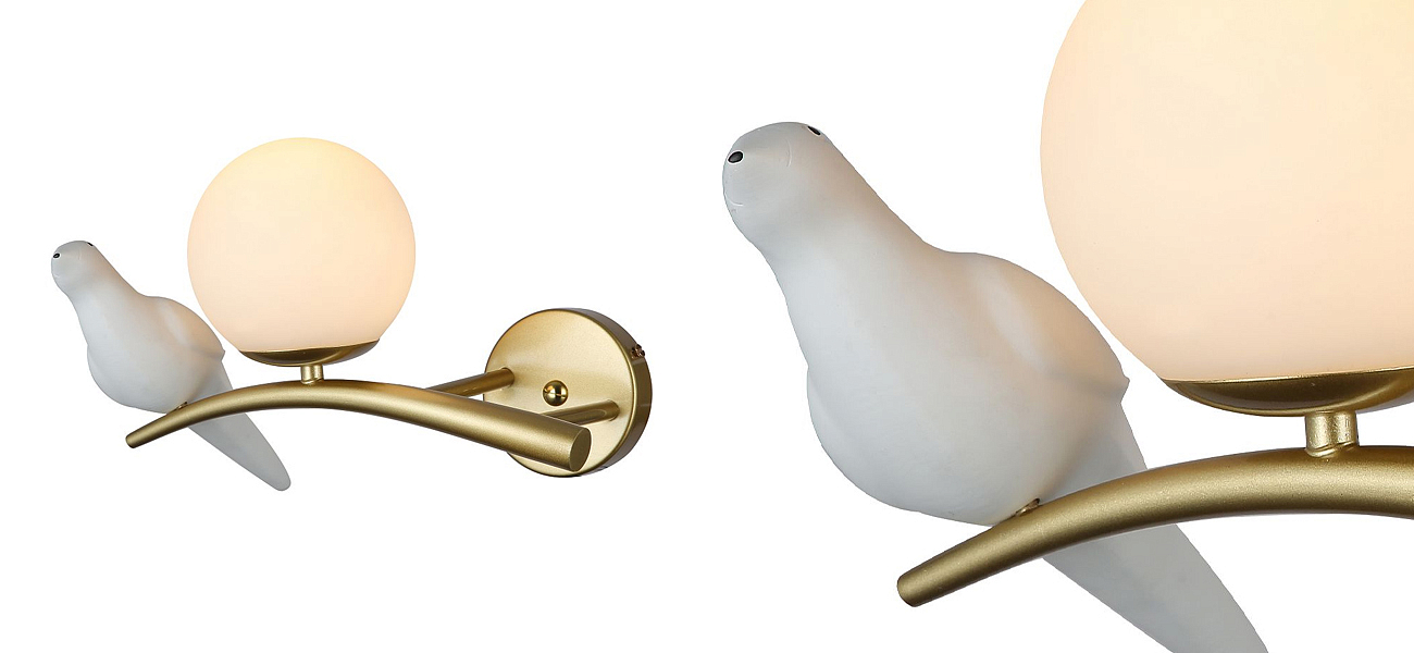 Бра с белой птицей Provence Bird Бра с белой птицей Provence Bird - Loft-Concept в Омске