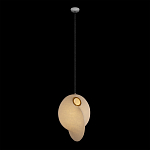 Подвесной светильник белый с фигурным тканевым плафоном White Whirlwinds варинант исполнения - 2 | Loft Concept в Омске