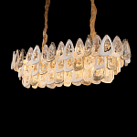 Люстра овальная с многослойными белыми и прозрачными подвесками Character Chandelier варинант исполнения - 5 | Loft Concept в Омске