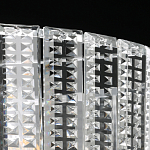 Люстра круглая на цепи цвета хром с прозрачными рельефными хрустальными пластинами Textured Glass Chandelier варинант исполнения - 8 | Loft Concept в Омске