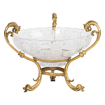 Чаша из прозрачного рельефного стекла на бронзовой подставке Eden Garden варинант исполнения - 1 | Loft Concept в Омске