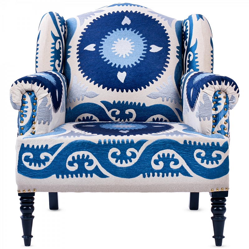 Кресло Accent Chairs Indigo Sun Темно-синий в Омске | Loft Concept 