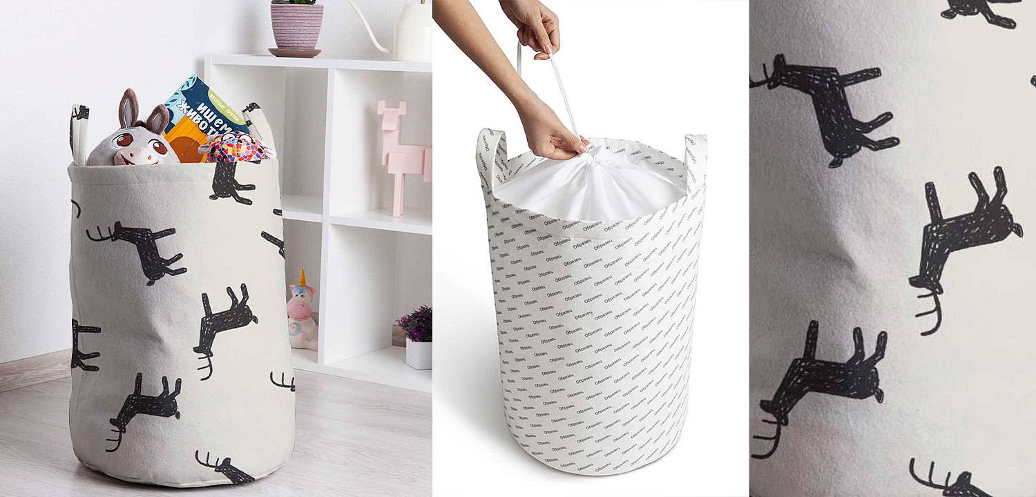 Корзина Deer Pattern Basket Корзина Deer Pattern Basket - Loft-Concept в Омске