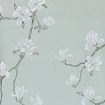 Обои ручная роспись Magnolia Canopy Original Colourway on Adam Grey dyed silk варинант исполнения - 1 | Loft Concept в Омске