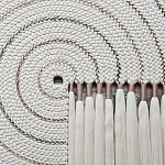 Художественный Гобелен Макраме White Disk Harmony варинант исполнения - 1 | Loft Concept в Омске