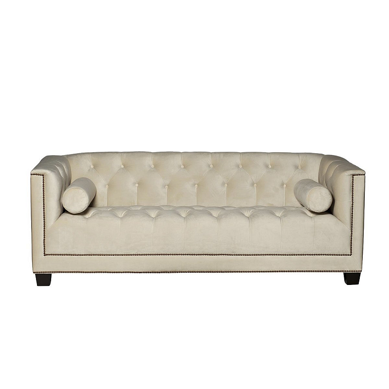 Диван Modern Velvet Tuxedo Sofa ivory ( слоновая кость ) Диван Modern Velvet Tuxedo Sofa ivory ( слоновая кость ) в Омске | Loft Concept