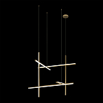 Люстра с 6-ю  пересекающимися цилиндрическими плафонами на тонких тросах Trumpet tube варинант исполнения - 7 | Loft Concept в Омске