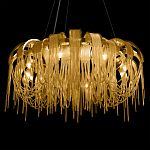 Люстра круглая подвесная с металлическими дугами и длинными цепочками 80 см Atlantis Chain варинант исполнения - 16 | Loft Concept в Омске