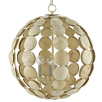 Люстра в форме шара с декором из круглых декоративных элементов Texture Discs варинант исполнения - 2 | Loft Concept в Омске