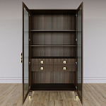 Дизайнерский шкаф витрина Elsa Dreams Walnut с 4-мя ящиками варинант исполнения - 6 | Loft Concept в Омске