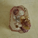 Шкатулка из эпоксидной смолы с цветами розовая Epoxy Resin Flowers Box Pink варинант исполнения - 2 | Loft Concept в Омске
