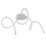 Люстра белого цвета с тремя изогнутыми светодиоидными плафонами Luke Lampco Tracer Lamp варинант исполнения - 1 | Loft Concept в Омске