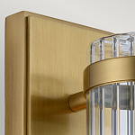 Бра вертикальное с рифленым стеклянным плафоном и прямоугольным основанием Quintiesse варинант исполнения - 2 | Loft Concept в Омске