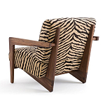 Кресло с обивкой из шенилла с тигровым принтом Tiger Chair варинант исполнения - 3 | Loft Concept в Омске