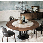 Обеденный стол круглый на чёрном фигурном основании Bosnia dinning table  варинант исполнения - 3 | Loft Concept в Омске