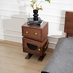 Тумбочка прикроватная с ящиком и дверцей Робот Robot Desk варинант исполнения - 3 | Loft Concept в Омске