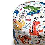 Пуф детский круглый с принтом Dinosaurs CHILDHOOD варинант исполнения - 2 | Loft Concept в Омске