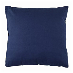 Подушка декоративная хлопковая синего цвета с абстрактным принтом Elysian Flow Azure варинант исполнения - 2 | Loft Concept в Омске