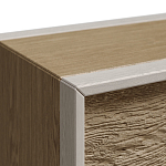 ТВ тумба 2 двери и 2 ящика с подсветкой на рельефном фасаде Warm Industrial варинант исполнения - 7 | Loft Concept в Омске