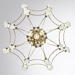 Люстра подвесная из металла с хрустальными подвесками прозрачного цвета Quasar 41 варинант исполнения - 4 | Loft Concept в Омске