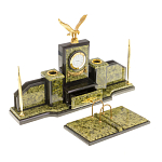 Настольный письменный набор из змеевика  и бронзы с декором в виде орла в подарочной упаковке Successful Leader варинант исполнения - 2 | Loft Concept в Омске