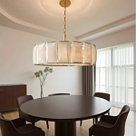 Люстра круглая Д80 см с абажуром из прямоугольных панелей Calling to Shine варинант исполнения - 2 | Loft Concept в Омске