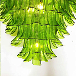 Люстра из семи ярусов зеленого стекла Independence варинант исполнения - 4 | Loft Concept в Омске