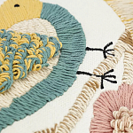 Чехол на подушку с кисточками и вышивкой птиц Ethnic mix Birds Rect варинант исполнения - 3 | Loft Concept в Омске