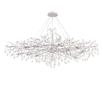 Люстра круглая подвесная с декором в виде ветвей и прозрачных подвесок из стекла в форме капель Droplet Chandelier варинант исполнения - 2 | Loft Concept в Омске