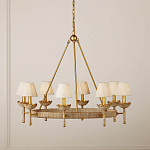 Люстра из кованого железа с отделкой плетеной веревкой и сусальным золотом Parisian Style варинант исполнения - 4 | Loft Concept в Омске