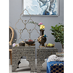 Блюдо черного цвета из фрафора на бронзовых ножках Eden Garden porcelain and bronze варинант исполнения - 6 | Loft Concept в Омске