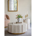 Стол кофейный с отделкой раковинами устриц Coastal Charm варинант исполнения - 4 | Loft Concept в Омске