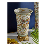 Ваза из фарфора на бронзовом основании Turquoise Blooming Garden варинант исполнения - 5 | Loft Concept в Омске