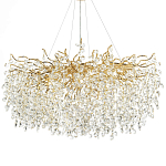 Люстра с хрустальными подвесками на металлических ветках Fairytree Light Gold Chandelier 18 варинант исполнения - 1 | Loft Concept в Омске