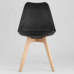 Стул с основой из пластика и мягким сиденьем Arvika Black варинант исполнения - 2 | Loft Concept в Омске