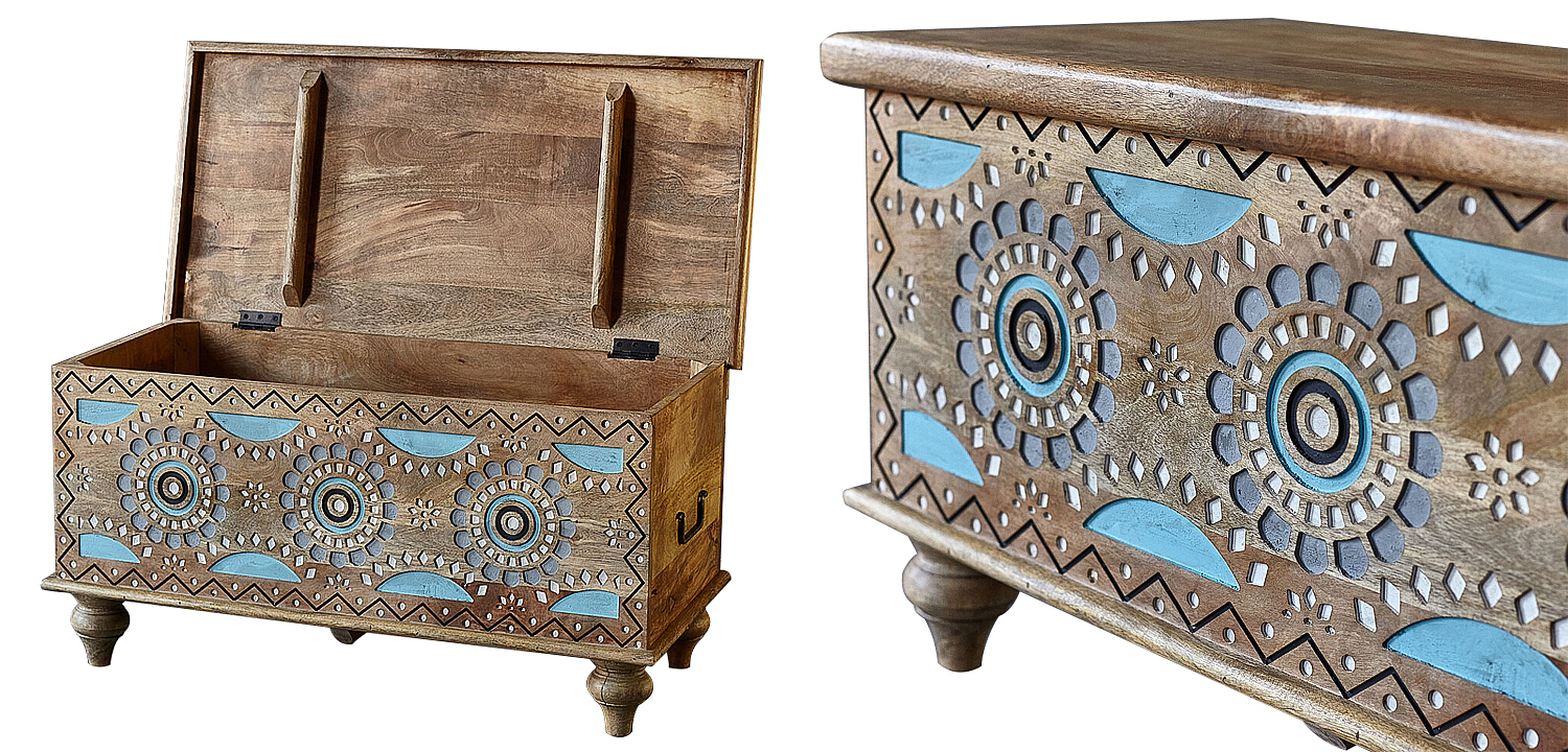 Сундук резной Mitra Carved Wood Chest Сундук резной Mitra Carved Wood Chest - Loft-Concept в Омске